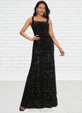 Leia Sheath/Column Scoop Floor-Length Sequin Prom Dresses BF2P0022228