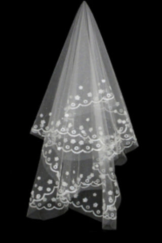 1 Layer Chapel Length Wedding Veil Wedding Accessories V004