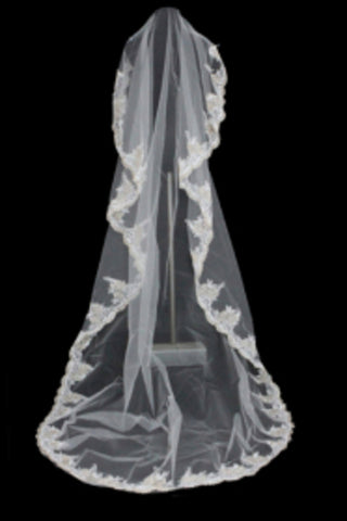 1 Layer Cathedral Length Wedding Veil Wedding Accessories V005