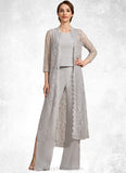 Leia Jumpsuit/Pantsuit Square Neckline Floor-Length Chiffon Mother of the Bride Dress BF2126P0014900