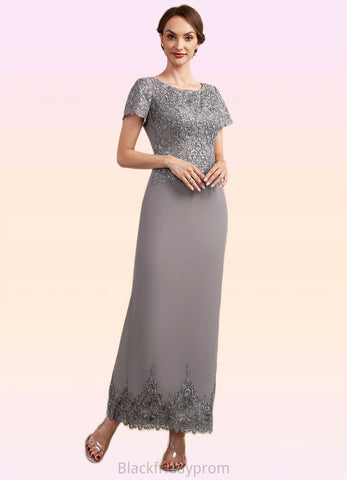 Natasha Sheath/Column Scoop Neck Ankle-Length Chiffon Lace Mother of the Bride Dress With Sequins BF2126P0014922