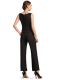 Janet Jumpsuit/Pantsuit Scoop Neck Ankle-Length Chiffon Mother of the Bride Dress With Beading Sequins BF2126P0014932