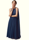 Giselle A-Line Scoop Neck Tea-Length Chiffon Mother of the Bride Dress With Beading BF2126P0014934