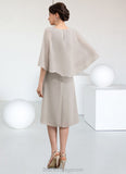 Winnie A-Line Scoop Neck Knee-Length Chiffon Mother of the Bride Dress BF2126P0014935