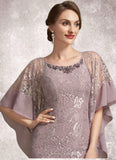 Bailee Trumpet/Mermaid Scoop Neck Asymmetrical Chiffon Lace Mother of the Bride Dress BF2126P0014945