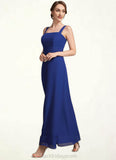 Amanda A-Line Square Neckline Ankle-Length Chiffon Mother of the Bride Dress With Ruffle BF2126P0014982