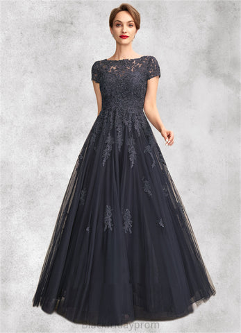 Valentina A-Line Scoop Neck Floor-Length Tulle Lace Mother of the Bride Dress With Beading BF2126P0015029