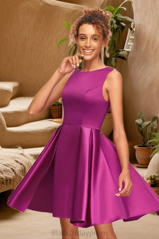 Tina A-line Scoop Short/Mini Homecoming Dress BF2P0020525