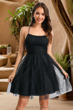 Ashleigh A-line Scoop Short/Mini Tulle Homecoming Dress With Cascading Ruffles BF2P0020479