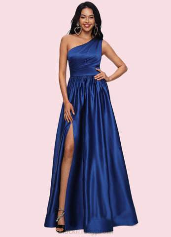 Tania Ball-Gown/Princess One Shoulder Floor-Length Satin Prom Dresses BF2P0022201
