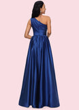 Tania Ball-Gown/Princess One Shoulder Floor-Length Satin Prom Dresses BF2P0022201