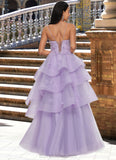 Katherine Ball-Gown/Princess Sweetheart Floor-Length Tulle Prom Dresses With Beading Sequins BF2P0022204