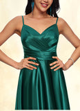 Kaylin A-line V-Neck Floor-Length Stretch Satin Prom Dresses BF2P0022211