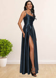 Alena A-line Cowl Floor-Length Stretch Satin Prom Dresses BF2P0022216