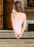 Kaya A-Line Floral Chiffon Floor-Length Junior Bridesmaid Dress Blushing Pink BF2P0022851