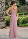 Alana A-Line Chiffon Floor-Length Junior Bridesmaid Dress dusty rose BF2P0022856