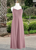 Alana A-Line Chiffon Floor-Length Junior Bridesmaid Dress dusty rose BF2P0022856