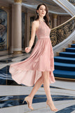 Eileen A-line Scoop Asymmetrical Chiffon Homecoming Dress BF2P0020514