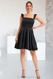 Kamryn A-line Square Short/Mini Satin Homecoming Dress BF2P0020484