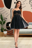 Lillianna A-line Sweetheart Short/Mini Tulle Homecoming Dress With Sequins BF2P0020467