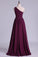 2024 Purple Bridesmaid Dresses A Line One Shoulder Floor Length With Ruffle