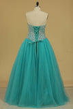 2024 Sweetheart Beaded Bodice Quinceanera Dresses Ball Gown Floor Length Tulle