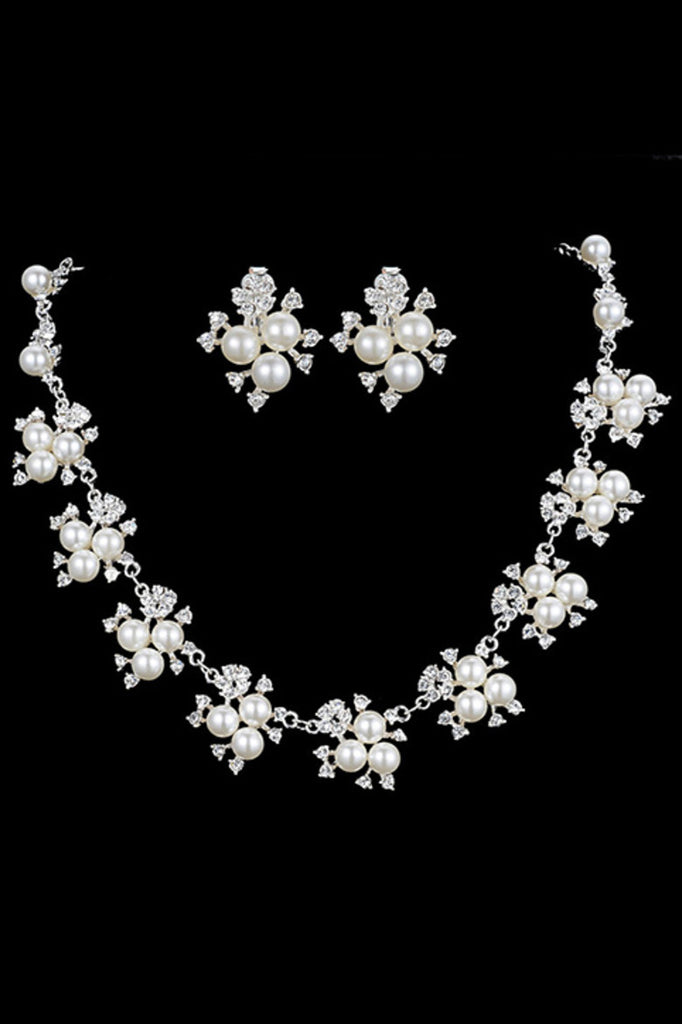 Beautiful Alloy/Pearl Ladies' Jewelry Sets #XL014