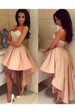 2024 Asymmetrical Prom Dresses A Line Sweetheart Satin With Applique