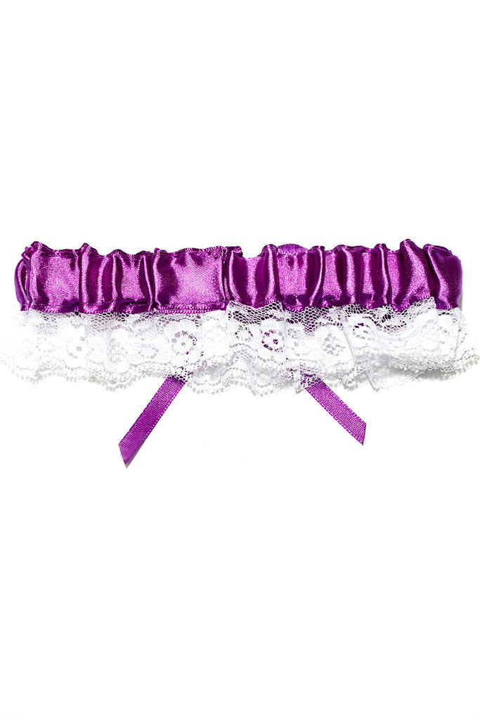 Amazing Lace With Ribbons Flower Wedding Garters