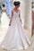 Classy Long Sleeves White Lace Satin Formal Wedding Dresses Dresses For Wedding
