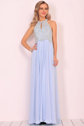 2024 New Arrival Scoop Chiffon With Beading Prom Dresses Open Back