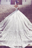2024 Off The Shoulder A Line Wedding Dresses With Applique Tulle
