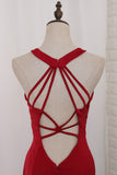 2024 Spaghetti Straps Open Back Evening Dresses Mermaid Spandex
