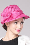 Ladies' Fashion Cambric With Flower Bowler /Cloche Hat