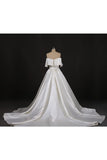 Gorgeous Strapless Ball Gown Long Wedding Dresses, Off The Shoulder Bridal Dresses