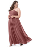 Kaia V-Neck A-Line/Princess Floor Length Natural Waist Sleeveless Bridesmaid Dresses