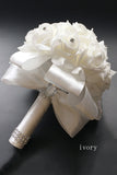 Bridal Flowers Round Roses Acrylic Crystal Wedding Bouquets (24*18cm)