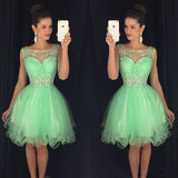 Organza Green Scoop Sleeveless Appliques Ball Julie Homecoming Dresses Gown Pleated Sheer