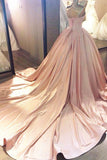 2024 Ball Gown Sweetheart Satin With Applique Court Train Quinceanera Dresses