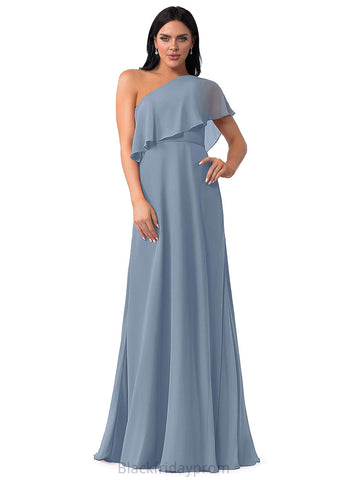 Janessa Sleeveless Natural Waist Off The Shoulder A-Line/Princess Floor Length Bridesmaid Dresses