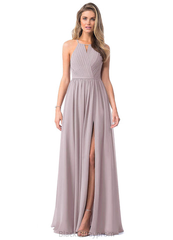 Sabrina A-Line/Princess Sleeveless Natural Waist Spaghetti Staps Floor Length Bridesmaid Dresses