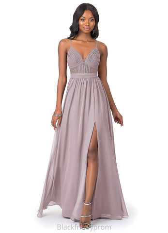 India Floor Length A-Line/Princess Sleeveless Scoop Natural Waist Bridesmaid Dresses