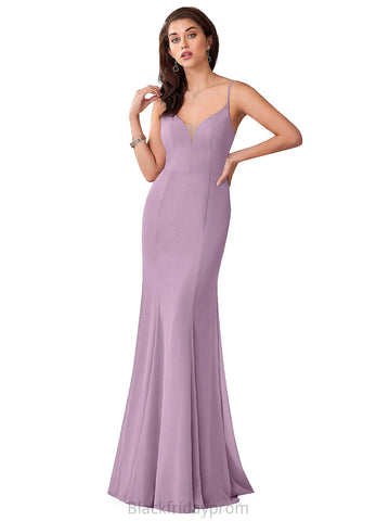 Shyla Natural Waist Sleeveless Spaghetti Staps A-Line/Princess Bridesmaid Dresses