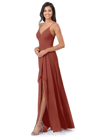 Daniela Floor Length Natural Waist Scoop Sleeveless A-Line/Princess Bridesmaid Dresses
