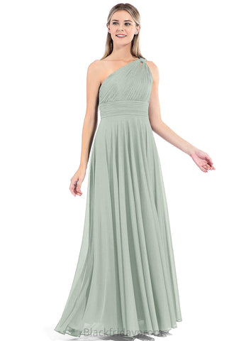 Glenda Empire Waist A-Line/Princess V-Neck Floor Length Sleeveless Bridesmaid Dresses