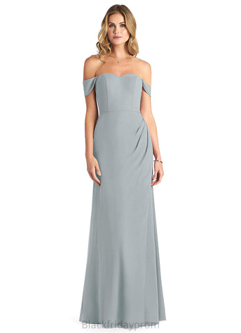 Lucia Natural Waist Floor Length Sleeveless V-Neck A-Line/Princess Bridesmaid Dresses