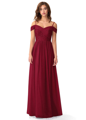 Madalyn Sleeveless Floor Length A-Line/Princess Straps Natural Waist Bridesmaid Dresses