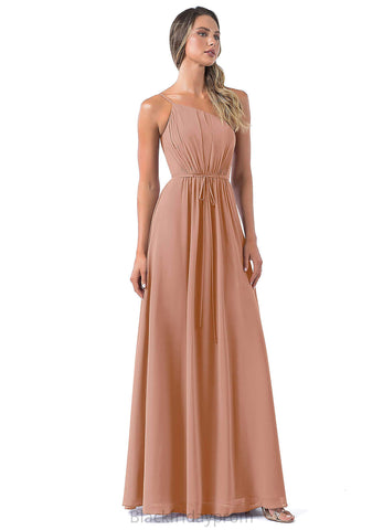 Abigayle Natural Waist A-Line/Princess Straps Sleeveless Floor Length Bridesmaid Dresses