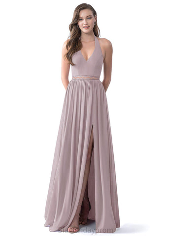 Haylie Sleeveless Natural Waist Knee Length Straps A-Line/Princess Bridesmaid Dresses