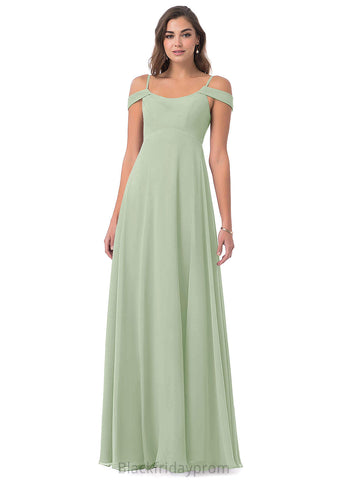 Jaycee Floor Length Spaghetti Staps A-Line/Princess Natural Waist Sleeveless Bridesmaid Dresses